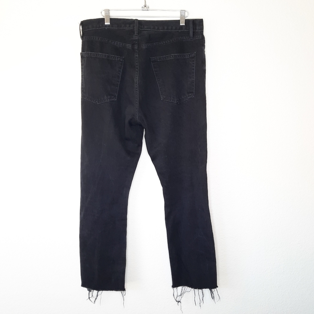 Frame Greyridge Le Original Distressed Straight Crop Jeans 31 - Picture 3 of 7